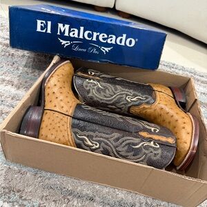 New Exotic Ostrich Cowboy Boots
